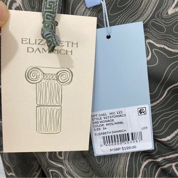 Antonio Melani Size 14 Elizabeth Damrich Monroe Long Sleeve One Shoulder Midi - Picture 16 of 16